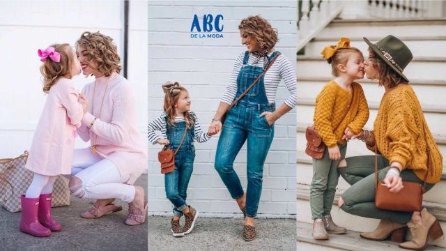 Outfits de otoño iguales para madre e hija